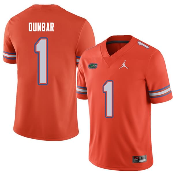 Men's NCAA Florida Gators Quinton Dunbar #1 Stitched Authentic Jordan Brand Orange College Football Jersey UTR0865NI